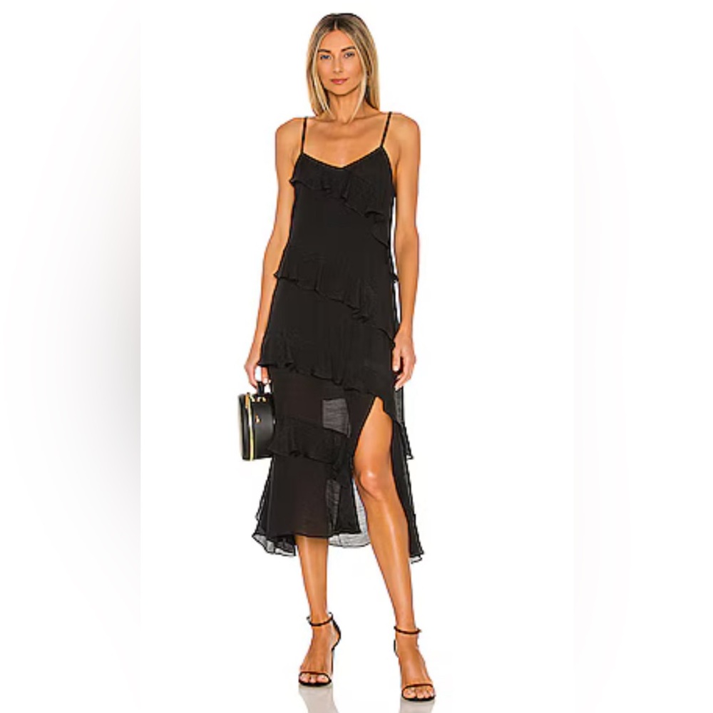 MINKPINK Black Ruffle Dress